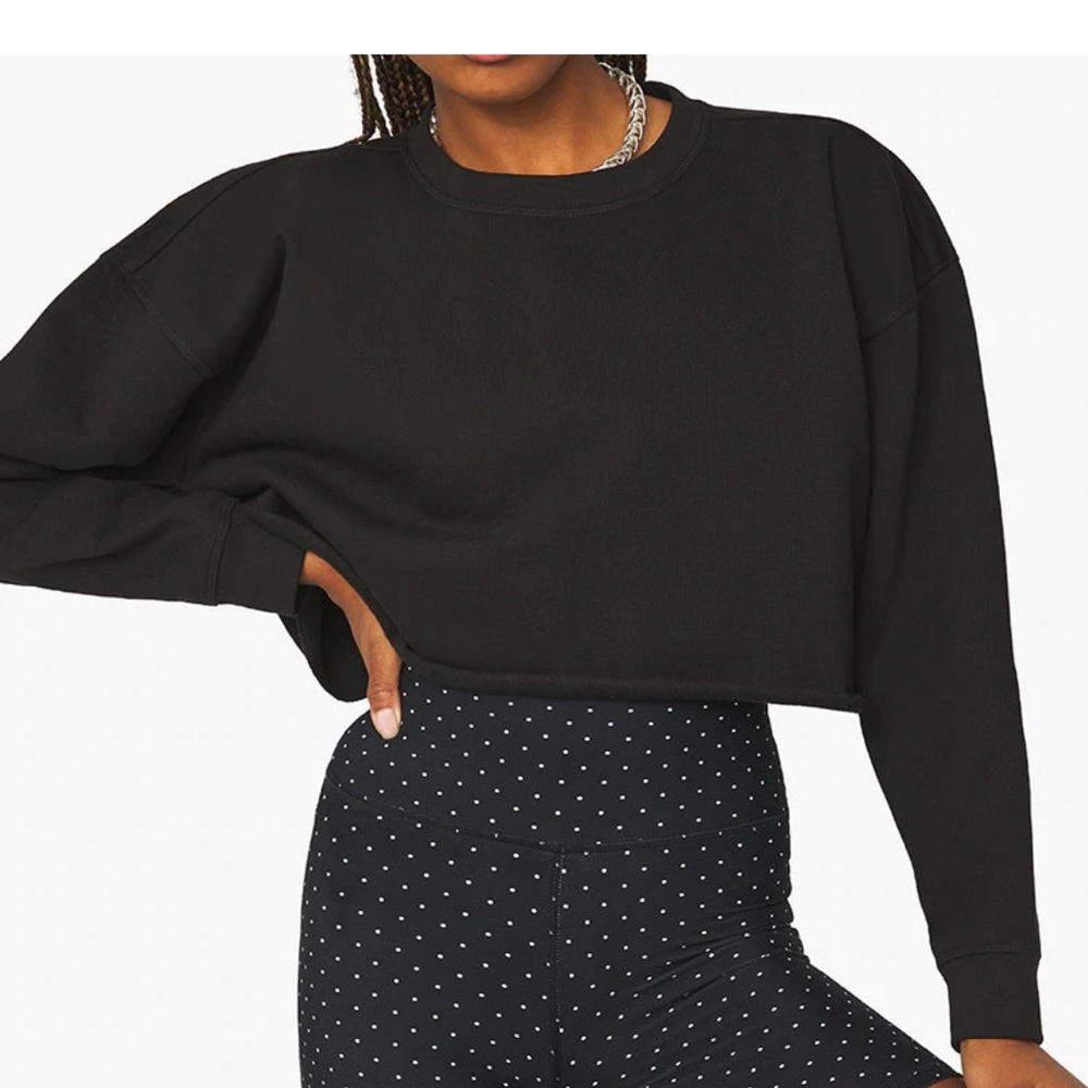 We Wore What crop sweater black